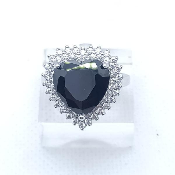 خاتم حريمي طلاء ذهب ابيض عيار925